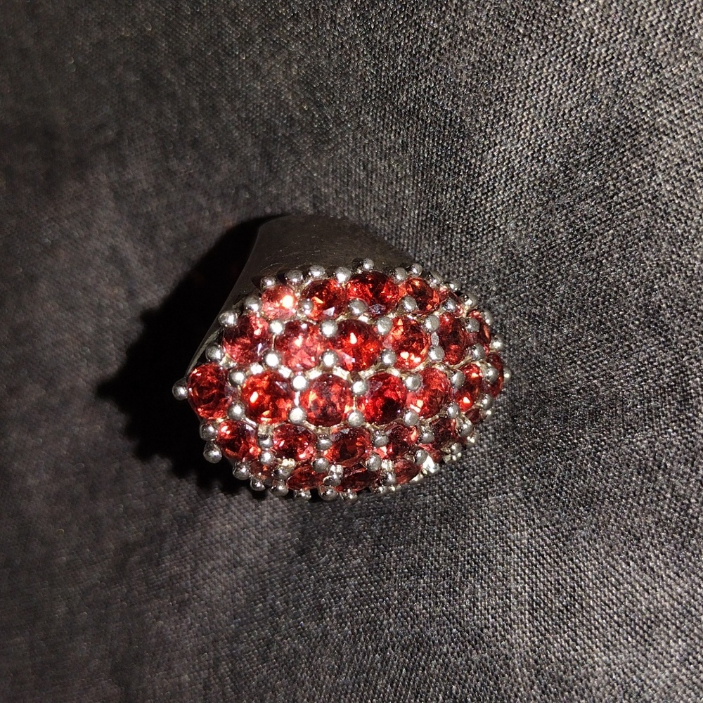 Garnet cluster ring